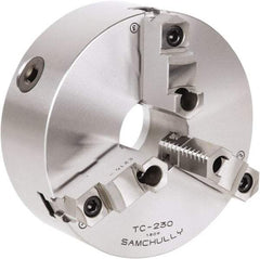 Samchully - 3 Jaw, 310mm Diam, Self Centering Manual Lathe Chuck - Rear Mount, Adjustable, 100mm Through Hole Diam, Forged Steel - All Tool & Supply