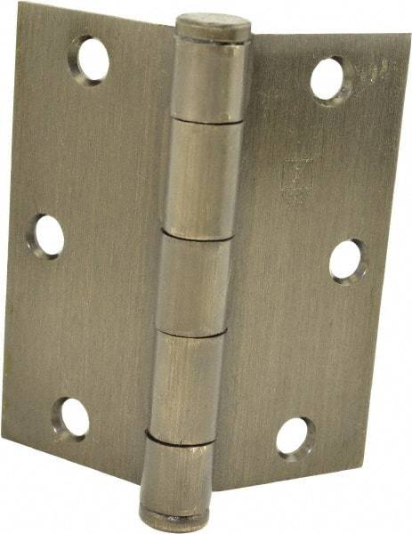 Hager - 3-1/2" Long x 3-1/2" Wide x 0.062" Thick, Steel Full Mortise Hinge - Oil Rubbed Bronze Finish, 5 Knuckles - All Tool & Supply