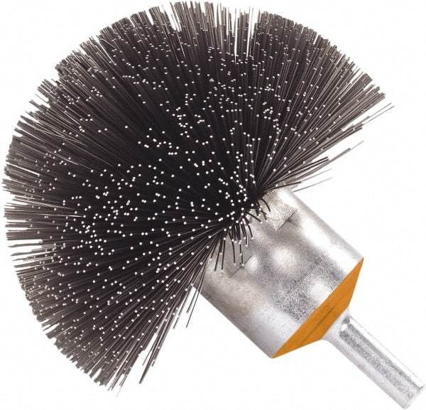 WALTER Surface Technologies - 2" Brush Diam, Crimped, End Brush - 1/4" Diam Shank, 2" Pilot Diam, 20,000 Max RPM - All Tool & Supply