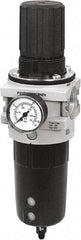 Parker - 3/4" NPT Port Heavy-Duty 1 Piece Filter/Regulator FRL Unit - Polypropylene Bowl, 335 SCFM, 254 Max psi, 13-1/2" High, Manual Drain - All Tool & Supply