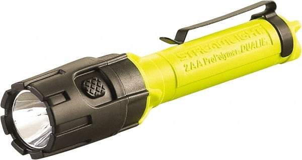 Streamlight - White LED Bulb, 175 Lumens, Industrial/Tactical Flashlight - Yellow Polycarbonate Body, 2 AA Alkaline Batteries Included - All Tool & Supply