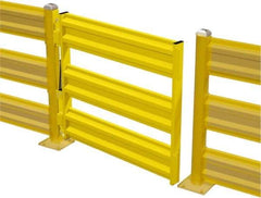 Steel King - Steel Self Closing Rail Safety Gate - Fits 48" Clear Opening, 43-3/4" Wide x 39" Door Height, 103 Lb, Safety Yellow - All Tool & Supply