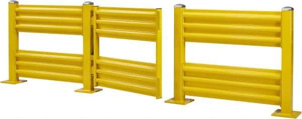 Steel King - Steel Self Closing Rail Safety Gate - Fits 48" Clear Opening, 43-3/4" Wide x 39" Door Height, 100 Lb, Safety Yellow - All Tool & Supply