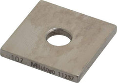 Mitutoyo - 0.107" Square Steel Gage Block - Accuracy Grade 0, Includes Certificate of Inspection - All Tool & Supply