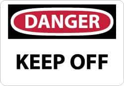 NMC - "Danger - Keep Off", 7" Long x 10" Wide, Rigid Plastic Safety Sign - Rectangle, 0.05" Thick, Use for Hazardous Materials - All Tool & Supply