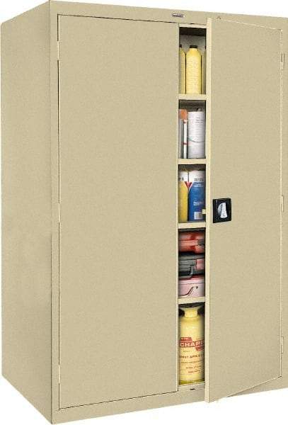 Sandusky Lee - 5 Shelf Locking Storage Cabinet - Steel, 46" Wide x 24" Deep x 72" High - All Tool & Supply