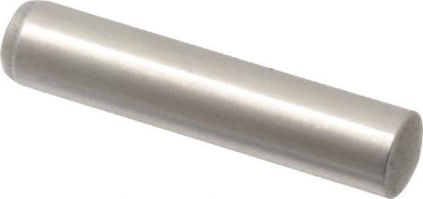 Made in USA - 8mm Diam x 40mm Pin Length 416 Stainless Steel Precision Dowel Pin - C 36-42 Hardness, 1 Beveled & 1 Rounded End - All Tool & Supply