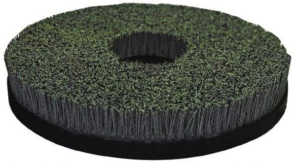 Osborn - 12" 80 Grit Silicon Carbide Crimped Disc Brush - Medium Grade, Plain Hole Connector, 1" Trim Length, 7/8" Arbor Hole - All Tool & Supply