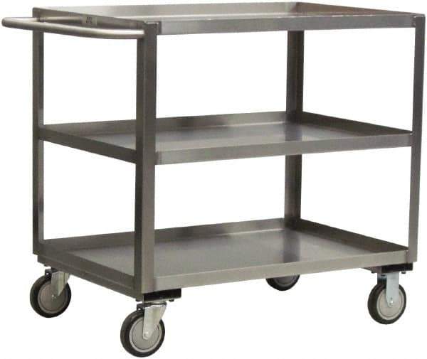 Jamco - 1,200 Lb Capacity, 36" Wide x 18" Long x 39" High Shelf Cart - 3 Shelf, Stainless Steel - All Tool & Supply