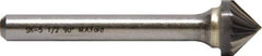 M.A. Ford - 19mm Cut Diam, 6mm Shank Diam, 90° Angle Tool Head Double Cut Burr - Carbide, Point End, 58mm OAL - All Tool & Supply