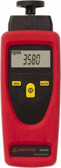 Amprobe - Accurate up to 0.02%, Contact and Noncontact Tachometer - 8 Inch Long x 9 Inch Wide x 1-3/4 Inch Meter Thick, 1 to 99,999 (Optical) and 19,999 (Mechanical) RPM Measurement - All Tool & Supply