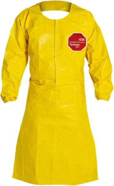 Dupont - 10 mil Thick Disposable & Chemical Resistant Apron - 28X44" YLW XL 25/CS TYCHEM 2000 SLEEVED APRON - All Tool & Supply