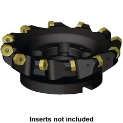 Kennametal - 80mm Cut Diam, 27mm Arbor Hole, 4.5mm Max Depth of Cut, 45° Indexable Chamfer & Angle Face Mill - 5 Inserts, HNGJ 0905.. Insert, Right Hand Cut, 5 Flutes, Through Coolant, Series KSHR - All Tool & Supply