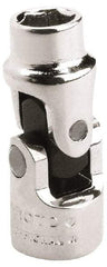 Proto - 1/4" Drive, Standard Hand Socket - 6 Points, 1-13/32" OAL, Alloy Steel, Chrome Finish - All Tool & Supply