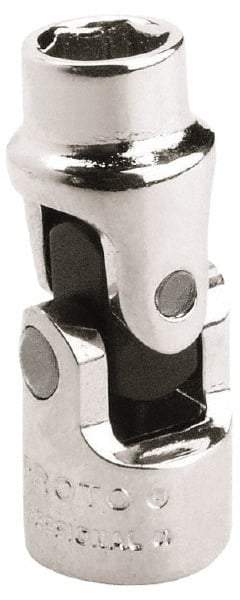 Proto - 1/4" Drive, Standard Hand Socket - 6 Points, 1-31/64" OAL, Alloy Steel, Chrome Finish - All Tool & Supply