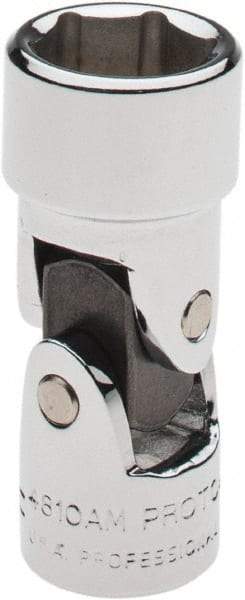 Proto - 1/4" Drive, Standard Hand Socket - 6 Points, 1-13/32" OAL, Alloy Steel, Chrome Finish - All Tool & Supply