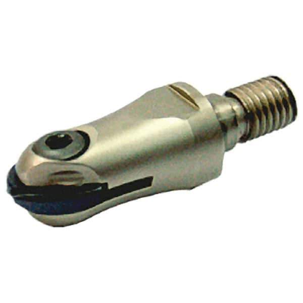 Iscar - 1" Cut Diam, 71mm OAL, Indexable Ball Nose End Mill - 46mm Head Length, M16 Modular Connection, HCM-M Toolholder, HBF-QF, HBR-QF, HCD-QF, HCR Insert - All Tool & Supply