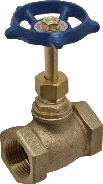 Legend Valve - 3/4" Pipe, FNPT Ends, Brass Rising Stem Globe Valve - Bronze Disc, Bolted Bonnet, 200 psi WOG, 125 psi WSP, Class 125 - All Tool & Supply