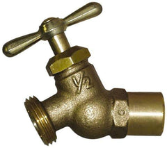 Legend Valve - 3/4" Pipe, 125 psi WOG Rating, Brass Hose Bibb, Stop Valve - T Handle, MGHT End Connections, Use with Potable Water Applications - All Tool & Supply