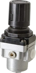 PRO-SOURCE - 1/4 NPT Port, 56 CFM, Aluminum Intermediate Regulator - 7 to 145 psi Range, 220 Max psi Supply Pressure, 1/8" Gauge Port Thread, 2.16" Wide x 5.31" High - All Tool & Supply