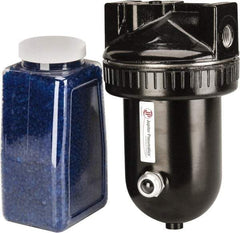 PRO-SOURCE - 15 CFM at 100 psi Inlet, In-line Desiccant Dryer - 1/2" NPT Inlet/Outlet x 4-7/8" Long x 4-7/8" Wide x 8-7/8" High - All Tool & Supply