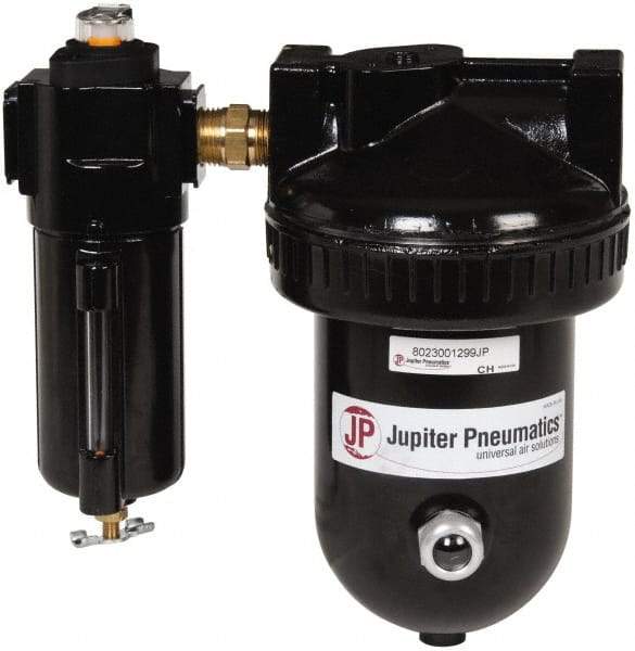 PRO-SOURCE - 15 CFM at 100 psi Inlet, 2 Stage Desiccant Dryer - 1/2" NPT Inlet/Outlet x 9" Long x 5-1/2" Wide x 9" High - All Tool & Supply