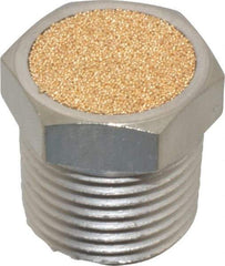 PRO-SOURCE - 1/2 Male NPT, 7/8" Hex, 7/8" OAL, Breather Vent - 150 Max psi, Bronze - All Tool & Supply