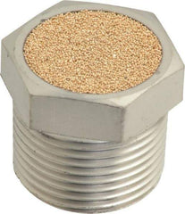 PRO-SOURCE - 3/4 Male NPT, 1-1/16" Hex, 1" OAL, Breather Vent - 150 Max psi, Bronze - All Tool & Supply