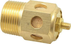 PRO-SOURCE - 3/4 Male NPT, 1-1/16" Hex, 2-3/8" OAL, Speed Control Muffler - 300 Max psi, 70 CFM, Brass - All Tool & Supply