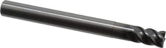 OSG - 10mm, 4 Flute, Single End, Solid Carbide, 0.5mm Corner Radius End Mill - 100mm OAL, 45° Helix, 15mm LOC, 30mm Extended Reach - All Tool & Supply