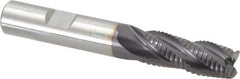 Guhring - 1/2" Diam, Fine Pitch, 1-1/4" LOC, 4 Flute Solid Carbide Roughing Square End Mill - FIREX Finish, 3-1/2" OAL, 1/2" Shank Diam, Single End, Centercutting - All Tool & Supply