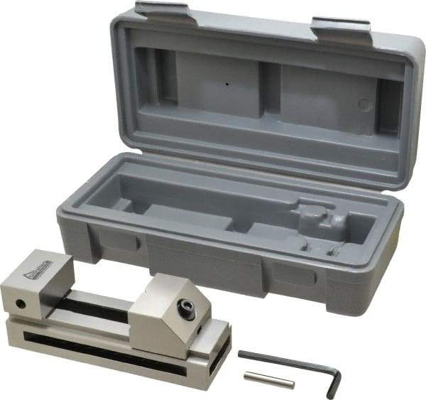 Gibraltar - 1-31/32" Jaw Width, 65mm Jaw Opening Capacity, 0.984" Jaw Height, Toolmaker's Vise - Flat Jaw, 0.003" Parallelism, 0.005" Squareness, 135mm OAL x 1.97" OAH - All Tool & Supply