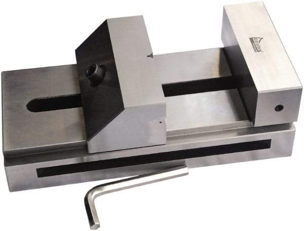 Gibraltar - 5-29/32" Jaw Width, 7" Jaw Opening Capacity, 1.969" Jaw Height, Toolmaker's Vise - Flat Jaw, 0.00012" Parallelism, 0.0002" Squareness, 300mm OAL x 3-15/16" OAH - All Tool & Supply