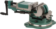 Gibraltar - 5" Jaw Width, 5-23/32" Jaw Opening Capacity, 3-Way Angle Swivel Machine Vise - Manual Operation, 1 Station, 25" Long x 8.46" High x 1-1/2" Deep, Cast Iron - All Tool & Supply