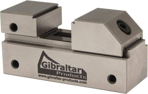 Gibraltar - 1" Jaw Width, 13/16" Jaw Opening Capacity, 3/8" Jaw Height, Toolmaker's Vise - Flat Jaw, 0.0001" Parallelism, 0.0001" Squareness, 2.55" OAL x 1-3/16" OAH - All Tool & Supply