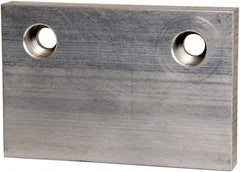 Gibraltar - 6" Wide x 4" High x 3/4" Thick, Flat/No Step Vise Jaw - Soft, Aluminum, Fixed Jaw, Compatible with 6" Vises - All Tool & Supply