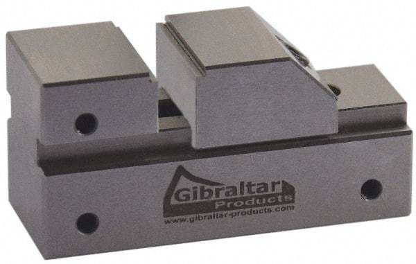 Gibraltar - 1" Jaw Width, 13/16" Jaw Opening Capacity, 3/8" Jaw Height, Toolmaker's Vise - Flat Jaw, 0.005" Parallelism, 0.005" Squareness, 65mm OAL x 1-1/4" OAH - All Tool & Supply