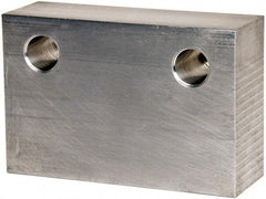 Gibraltar - 6" Wide x 4" High x 2" Thick, Flat/No Step Vise Jaw - Soft, Aluminum, Fixed Jaw, Compatible with 6" Vises - All Tool & Supply