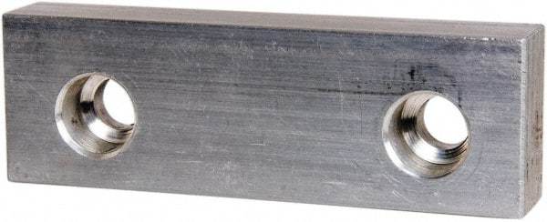 Gibraltar - 4" Wide x 1-1/4" High x 5/8" Thick, Flat/No Step Vise Jaw - Soft, Aluminum, Fixed Jaw, Compatible with 4" Vises - All Tool & Supply