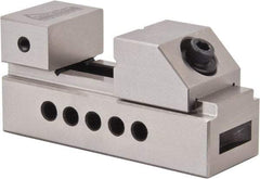 Gibraltar - 1-27/64" Jaw Width, 1-1/2" Jaw Opening Capacity, 0.91" Jaw Height, Toolmaker's Vise - Flat Jaw, 0.003" Parallelism, 0.005" Squareness, 100mm OAL x 1.89" OAH - All Tool & Supply