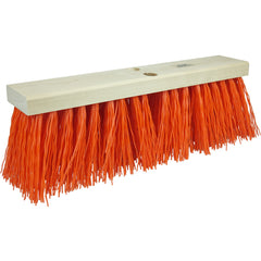 18″ Street Broom, 5-1/4″ Trim Length, Orange Polypropylene Fill - All Tool & Supply