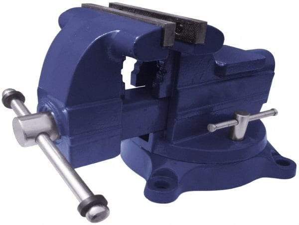 Gibraltar - 6" Jaw Width x 6" Jaw Opening Capacity, 4-3/16" Throat Depth, Bench & Pipe Combination Vise - 1/8 to 3" Pipe Capacity, Swivel Base, Bolt Down Attachment, Ductile Iron - All Tool & Supply