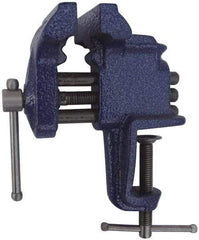 Gibraltar - 3" Jaw Width, 2-1/2" Opening Capacity, 2-5/8" Throat Depth, Cast Iron Stationary Bench Vise - Clamp-On Base Attachment - All Tool & Supply