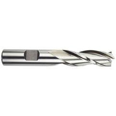 2 Dia. x 6-3/4 Overall Length 3-Flute Square End High Speed Steel SE End Mill-Round Shank-Center Cutting -Uncoated - All Tool & Supply