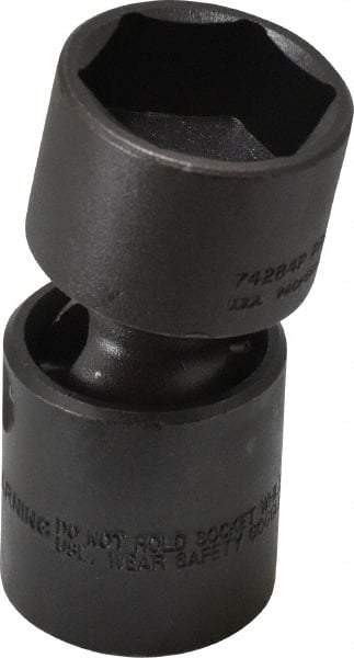 Proto - 1/2" Drive 1-1/16" Standard Universal Impact Socket - 6 Points, 3" OAL - All Tool & Supply