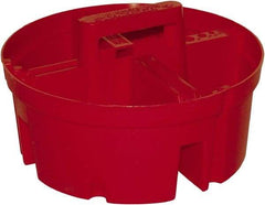 Bucket Boss - Red Plastic Bucket Organizer - 10" Diam x 6" High - All Tool & Supply