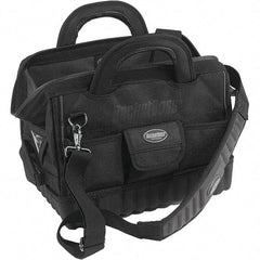 Bucket Boss - 17 Pocket Black Ballistic Polyester Tool Bag - 14" Wide x 10" Deep x 11" High - All Tool & Supply