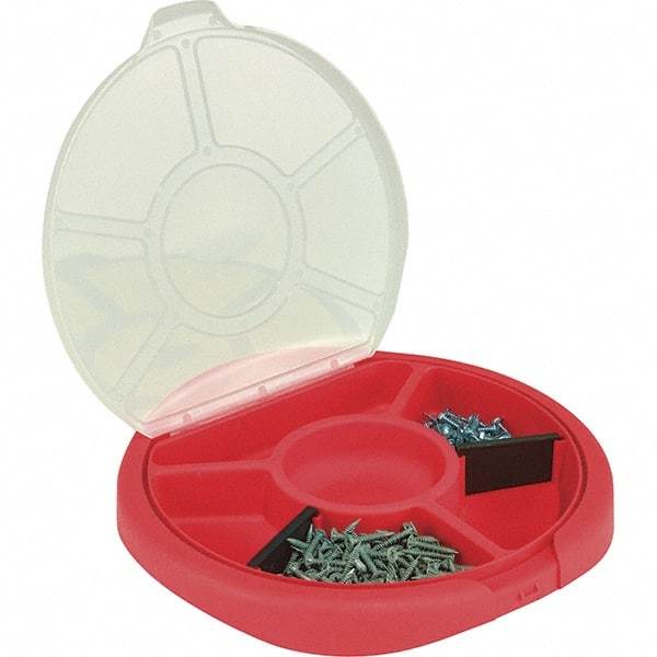 Bucket Boss - 6 Pocket General Purpose Holster - Plastic, Clear Lid/Red, 12-1/2" Wide x 1" High - All Tool & Supply