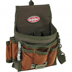 Bucket Boss - 9 Pocket General Purpose Holster - Polyester, Brown & Green - All Tool & Supply