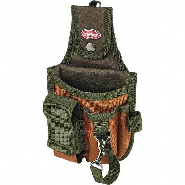 Bucket Boss - Nail & Tool Pouch - 5 Pocket, Brown/Green, Polyester - All Tool & Supply